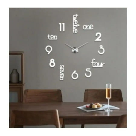 Giant Frameless Wall Clock - Extra Large Silent Modern Clock for Living Room & Office Decor