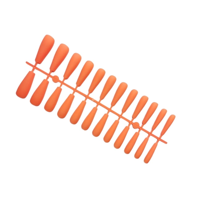 False Nail Tips Shiny Color Super Coffin Manicure Tools Press Lady Detachable DIY Accessories Artificial Fingernails Orange Yellow