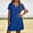 Blue, variant on Women's Swimsuit Coverup Short Sleeve Bathing Suit Cover up Casual T-Shirt Dress Plus Size Loose Beachwear Coverups L-5XL Red