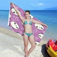 thumbnail image 6 of Cute Panda's Heads Beach Towel - Lightweight Compact Oversized Travel Towels - Super Absorbent Quick Dry Towel for Swimming Camping Holiday（404） Wash cloth, 6 of 7