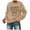 Khaki, variant on Fshinging Womens Oversized Sweatshirts Hoodies Letter Print Long Sleeve Casual Crewneck Loose Fashion Outfits