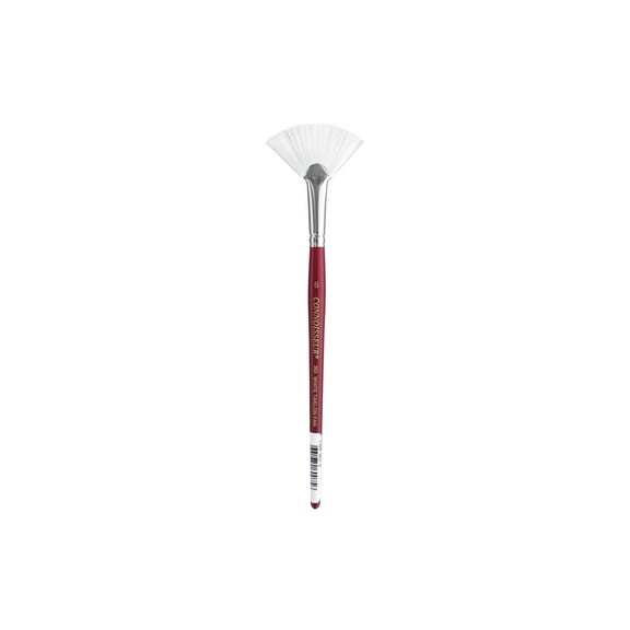 Connoisseur Brush White Taklon Short Fan #6