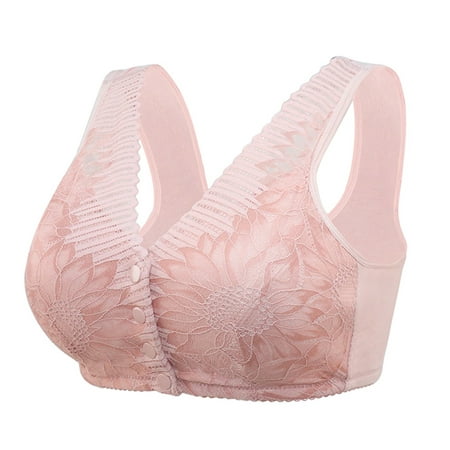 

B91xZ Lingerie For Women Closure Breathable Bra Extra-Elastic Front Sports Lace Women s Trim Wet Look Lingerie for Women Open Crotch Pink 40