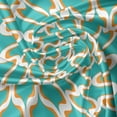 thumbnail image 5 of Ambesonne Geometric Window Valance, Seventies Retro Form, 54" X 18", Orange White Teal, 5 of 5
