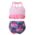 thumbnail image 2 of MSemis Kids Little Big Girls Fashion Bikini Set 2 Pieces Swimsuit,Size 6-16 Pink 6, 2 of 5