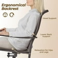 thumbnail image 5 of Outdoor Patio Swivel Chairs, Set of 2 Rocker Dining Chairs with Texteline Fabric and Metal Frame for Lawn Deck Backyard, Brown, 5 of 9