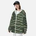 thumbnail image 5 of Goofa Jungle Green Camo USA Flag Printed Women's UPF 50+ Sun Protection Hoodie Jacket Lightweight Long Sleeve Sun Shirt for Women with Pocket Hiking Outdoor-XX-Large, 5 of 9