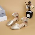 thumbnail image 6 of Otqutp Toddler Girls Low Heel Dress Shoes Closed Pointed Toe Comfort Casual Flats Kids Ankle Strap Wedding Party Princess Shoes, 6 of 6