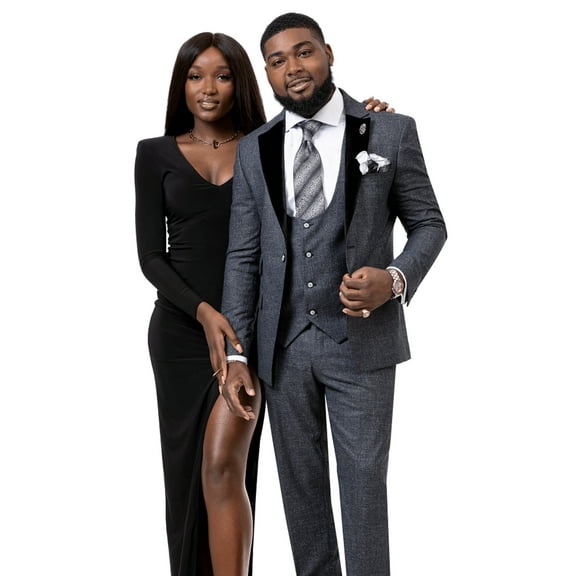 Dark Blue Three Piece Regular Slim Fit Fashion Suit M2751