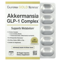 California Gold Nutrition Akkermansia   Probiotics GLP-1 Complex, 60 Veggie Capsules