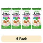 (4 pack) Orgain Organic 10g Plant Based Protein Almondmilk, Unsweetened Vanilla 32oz, 1ct