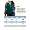 thumbnail image 6 of Gleelist Womens Plus Size Long Sleeve Henley Tops V Neck Casual Loose Fit Shirts Blouses Trendy Clothes XL-5XL, 6 of 8