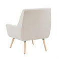 thumbnail image 6 of Linon Trelis Upholstered Tufted Accent Chair Natural Wood Legs in Cream Sherpa, 6 of 16