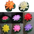 thumbnail image 6 of 7.2inch Artificial Water Lily Floating Lotus Flower Pond Aquarium Decor Multicolor, 6 of 9