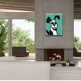 thumbnail image 3 of Epic Graffiti 'Dog on Teal' by Irena Orlov, Canvas Wall Art, 26"x34", 3 of 8