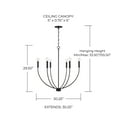 thumbnail image 4 of Capital Lighting 452161 Ansley 6 Light 30" Wide Taper Candle Style Chandelier - Nickel, 4 of 7