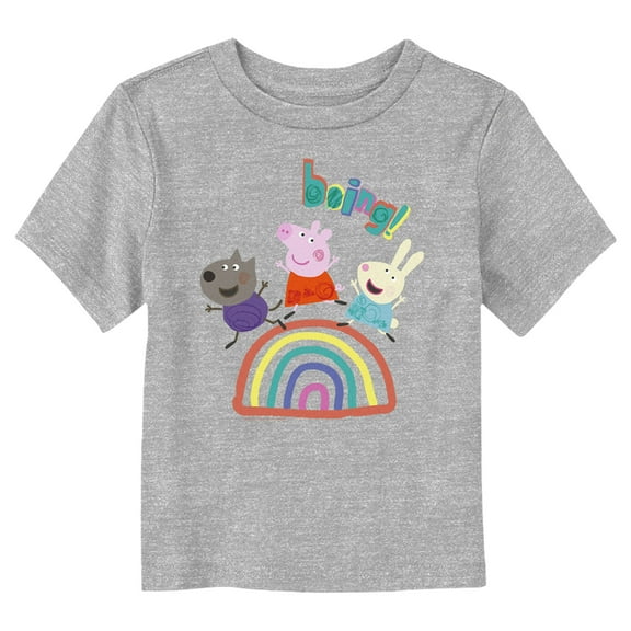 Toddler's Peppa Pig Friends Boing Jump  Graphic Tee Athletic Heather 5T