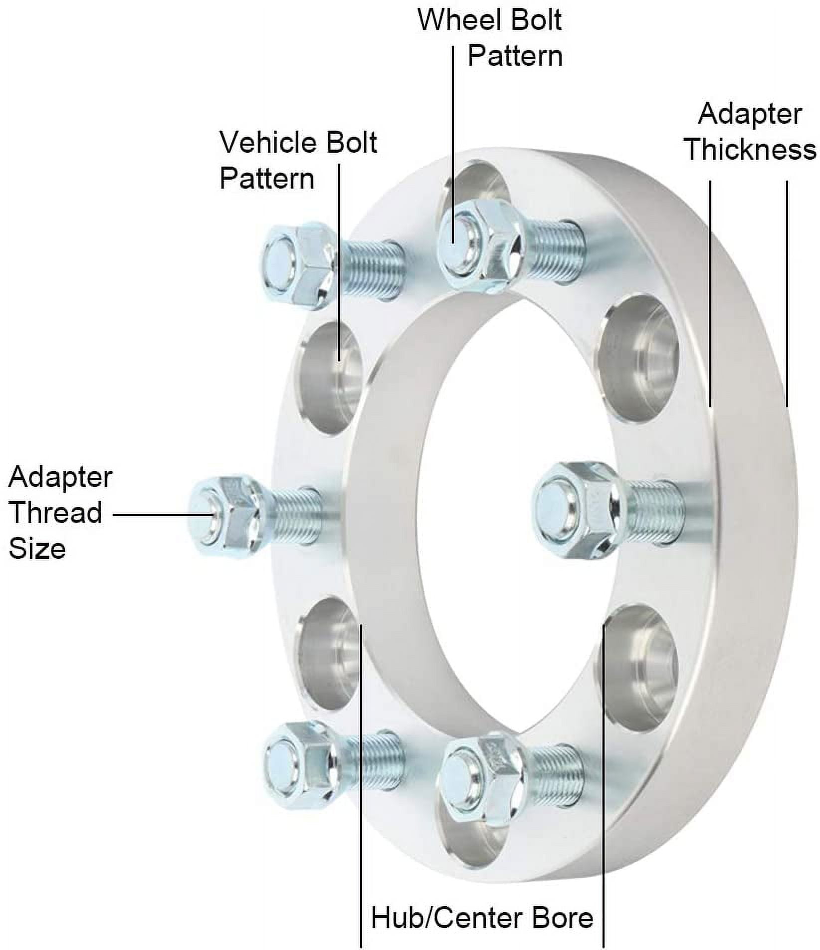 ECCPP Replacement for 4X 3 Wheel Spacer Adapters 8x6.5 125mm 8 Lug