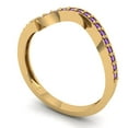 thumbnail image 2 of 0.21 ct Brilliant Round Cut Natural Amethyst 18K Yellow Gold Stackable Band SZ 6, 2 of 6