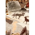 thumbnail image 3 of Furnish My Place Indoor Cabin Wildlife Rug with Jute Backing - 3 ft. 6 in. x 5 ft. 6 in., Multicolor, Lodge Mountain, Area Rug for Living Room, Bedroom, Hallway, 3 of 9