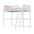 thumbnail image 5 of Max & Lily Twin Loft Bed, Solid Wood High Loft Bed with Ladder for Kids, White, 5 of 6