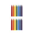 thumbnail image 4 of Mega Candles 14 pcs Unscented Chakra Straight Taper Candle, Hand Poured Premium Wax Candles 4 Inch x 1/2 Inch, 100% Lead Free Cotton Wick, Promotes Positive Energy, Aids Meditation, Relaxa, 4 of 12