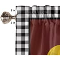 thumbnail image 5 of 24 Inch Long Tier Curtains for Kitchen, Chef Food Lattice Bathroom Window Curtains Rod Pocket Short Curtains Window Treatment Tiers for Living Room Farmhouse 2 Panels, 5 of 5