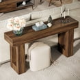 thumbnail image 6 of Tribesigns 63-Inch Long Console Table, Farmhouse Wooden Sofa Table Behind The Couch（Natural), 6 of 7