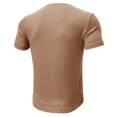 thumbnail image 5 of Men's Henley Shirt Short Sleeve Vertical Ribbed Textured T-Shirt 4 Button Placket Regular Fit Casual Summer Tops for Daily Wear,2XL, 5 of 5