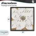 thumbnail image 4 of Stupell Industries Farmhouse Be Still with White Magnolia Black Floating Frame Canvas Art, 18 x 18, by Lanie Loreth, 4 of 8