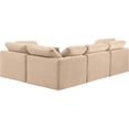 thumbnail image 5 of Meridian Furniture Indulge 123.5" Velvet L-Shaped Modular Sectional in Beige, 5 of 10
