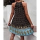 thumbnail image 4 of Cuello Halter Vestido Casual Halter Vestidos De Cuello Alto Sin Mangas Vestido Bohemio Fluido Vestido Con Dobladillo Grande Vestido Estampado Con Gradas Vestidos Con Cuello Halter ANGGREK  Otros, 4 of 6