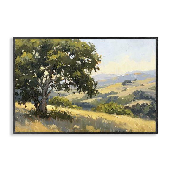 Stupell Industries Traditional On The Hilltop Scenery Black Framed Giclee Art, 18 x 12, by Creative Studio