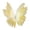 Yellow, variant on KLKCMS Artificial Gauze Butterfly with Standing Base Crafts Fake Wedding Decoration Yellow