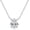 Silver, variant on 2ct Oval Moissanite Pendant Necklace, D Color VVS1 925 Sterling Silver Platinum Plated Dainty Pendant for Women Wife Mothers Day Jewelry Gifts