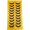 thumbnail image 4 of Pestañas de visón 8D/3D, tiras rusas con banda transparente, se parecen a extensiones de pestañas, tiras de pestañas rizadas en D, paquete de 10 pares, 4 of 4