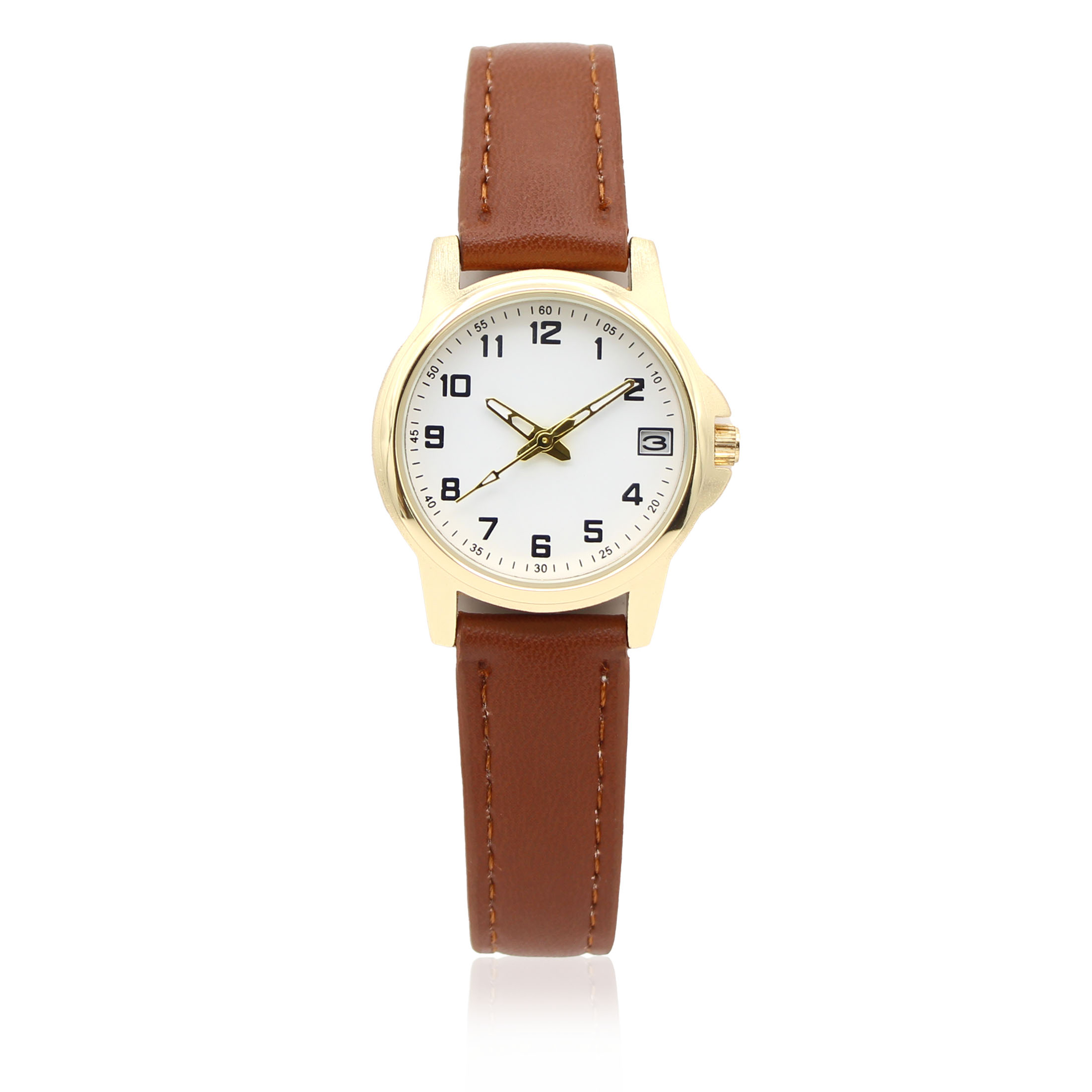 Time and Tru Women's Gold Tone Analog Watch with Date photo 1