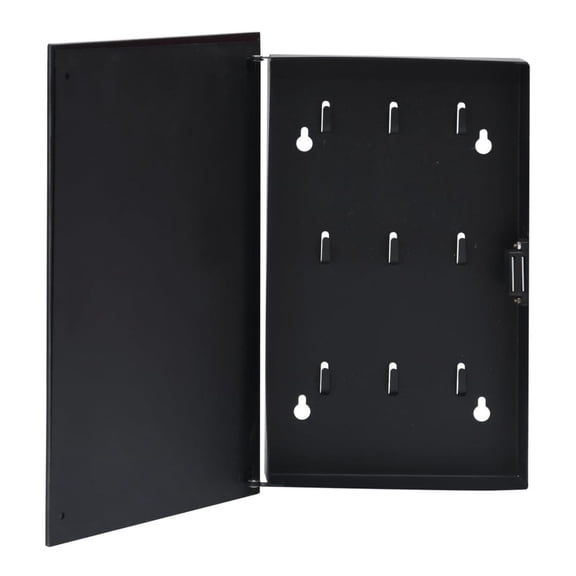 Key Box with Magnetic Board Black 11.8"x7.9"x1.6"