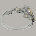 thumbnail image 3 of LBG British Made 9k White Gold Cultured Pearl & Opal Womens Statement Ring - 33 size options - Size 9.25, 3 of 7