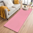 thumbnail image 2 of Pink Large Area Rugs for Bedroom Living Room, Soft Non Slip Carpet Bedside Rug, Pure Pink Rectangular Floor Cover Kitchen Accent Rug 2'x6' for Dining Room/Office, 2 of 9