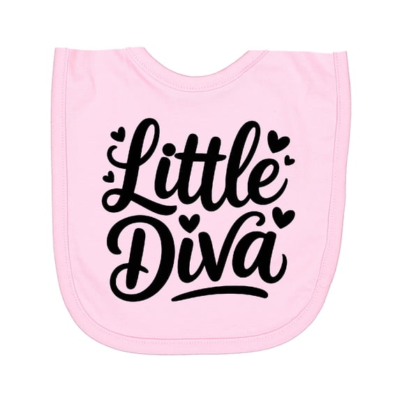 Inktastic Little Diva Cute Heart Design Newborn Bib