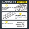 thumbnail image 3 of Uxcell Machine Shoulder Lift Eye Bolt (M6x40) 6Pcs, 304 Stainless Steel 18-10 Silver Fisheye Bolt, Rigging for Pipeline Gate Valves, Construction Steel Pipes & Home Renovation, 3 of 7