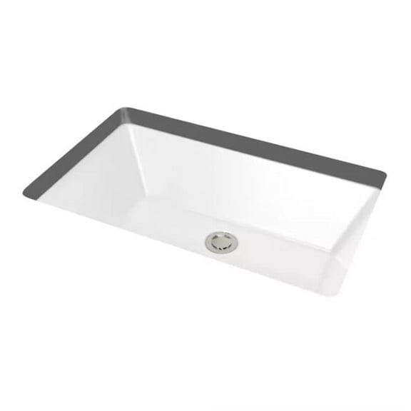 Miseno MNO2113RU Rectangular 21" Undermount Bathroom Sink - White