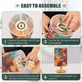 thumbnail image 4 of Lily Flowers Orange Bedside Table Lamp LED Warm Lights with USB Charging Port Retro Cylinder Desk Lamps, 4 of 7