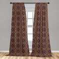 thumbnail image 5 of Ambesonne Ukrainian Curtains, Traditional Geometric, Pair of 28"x84", Multicolor, 5 of 5