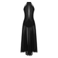 thumbnail image 1 of YiZYiF Costume de Danse Lyrique Long pour Femmes Dos Croisé Robe de Performance de Danse Moderne Noire m, 1 of 7