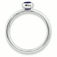 thumbnail image 2 of Sterling Silver Stackable Expressions Low 4mm Round Amethyst Ring Size 7, 2 of 3