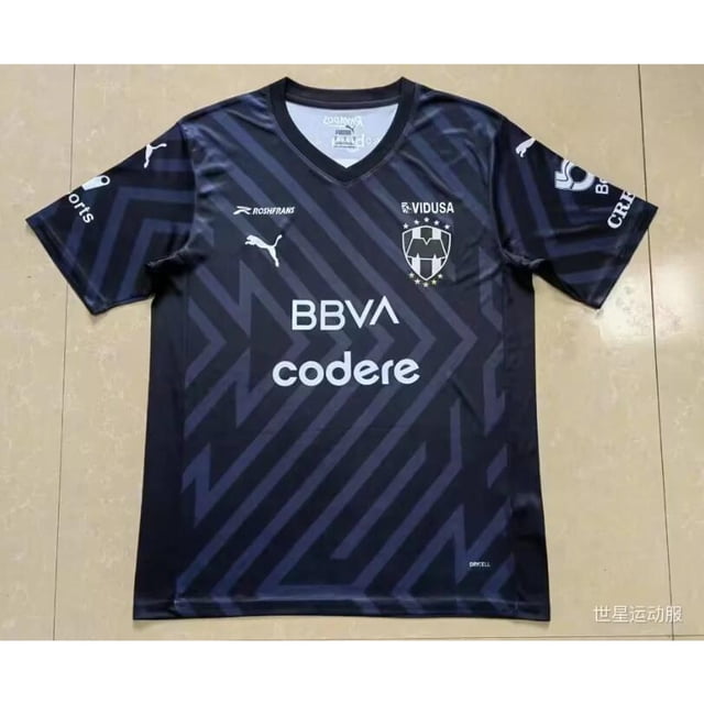 Camiseta De Fútbol Monterrey 23 24 Rayados Portero Rojo Negro Camisas De Entrenamiento Hombres s-xxl