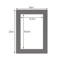 thumbnail image 3 of Charcoal Acid Free 16x20 Picture Frame Mats with White Core Bevel Cut for 13x19 Pictures - Fits, 3 of 4