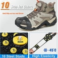 thumbnail image 6 of Ice Snow Cleats for Shoes Boots,Walk Traction Cleats Rubber Crampons Anti 10-Stud Winter Ice Cleat -on Stretch Footwear for Women Men Kids Size XL, 6 of 6
